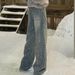 Women's Sparkle Rhinestone Wide Leg Jeans, High Waist Baggy Denim Pants With Shiny Studs, Casual Streetwear Trousers For Night Out & Daily Jeans Damen_desvips.com
