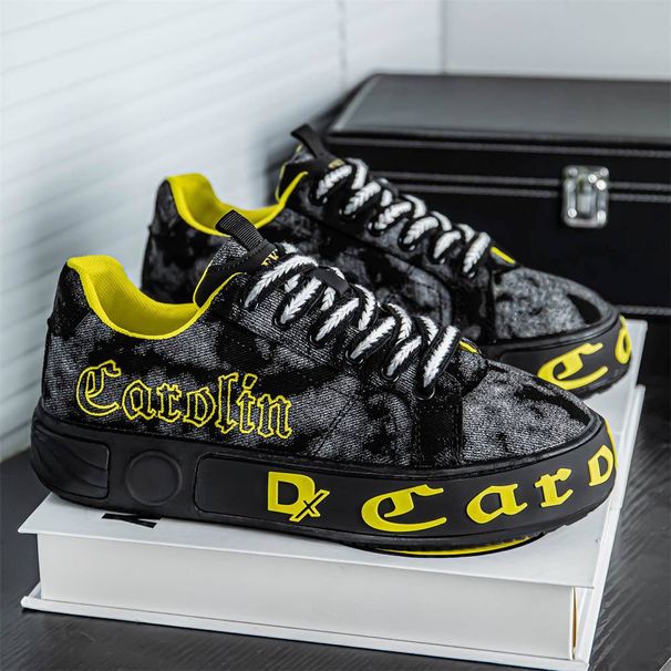 2025 Fashion Sneakers Jogging Shoes Youth Men's Low Top Lace-Up Breathable Thick Sole Increase Non-Slip Wear-Resistant Cowboy Running Shoes 39-48_desvips.com