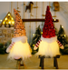 Christmas Decoration Sequins With Lights Rudolf Figure Christmas Glow Faceless Doll Ornament_desvips.com