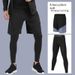 Men's Compression Pants With Built-in Shorts - High Elasticity, Moisture-Wicking, Breathable For Running, Gym, Basketball & Sports_desvips.com