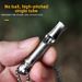 Pioneer EDC Titanium Alloy Whistle Single Tube High Frequency Outdoor Wilderness High Decibel Stainless Steel_desvips.com