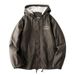 Men's Winter Fleece-Lined Hooded Jacket - Soft Cotton Outerwear With Thick Warm Padding, Lightweight & Comfortable For Outdoor Travel_desvips.com