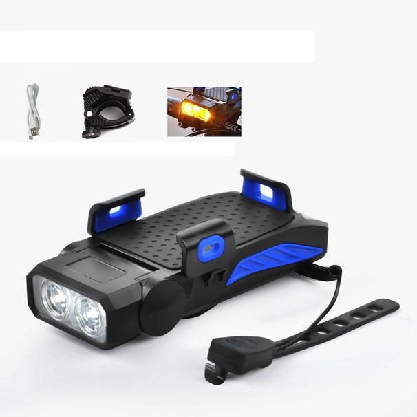 4 In 1 Bicycle Light Night Riding Front Light Mobile Phone Holder With Speaker Power Bank Bicycle Mountain Bike Light_desvips.com