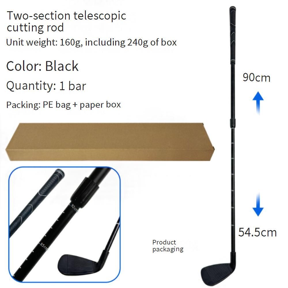 Adjustable 2-Section Golf Chipping Stick For Kids & Adults - Lightweight Aluminum Shaft With ABS Head - Perfect For Outdoor Practice & Family Fun_desvips.com