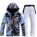 001 Men's Suit Set Snowboard And Ski Jacket Pants Winter Outdoor Warm Thickened_desvips.com