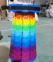 Outdoor Folding Stool Beach Folding Chair Adjustable Telescopic Stool Rainbow Folding Stool Plastic Fishing Net Red Small Stool_desvips.com