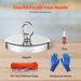 1300 LBS Strong Fishing Magnet Kit Single Sided Pull Force And Rope Carabiner_desvips.com