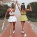 One-piece Tennis Skirt Moisture-wicking Back Hollow Outdoor Sports Dress Badminton Yoga Suit For Women_desvips.com