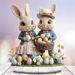 Cross-border Acrylic Display Stand Easter Egg Bunny 2D Flat Festive Decoration Gift_desvips.com