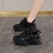 2025 New Summer Thick-Soled Foot-Shaping Dad Sneakers Women's Sports White Shoes Soft Cushioning_desvips.com