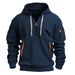 New Autumn Winter Sweatshirt Hoodie Zipper Multi Pocket Pullover Men's Sports Casual Jacket_desvips.com