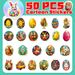 100 Cartoon Cute Creative Bunny Goose Egg Easter Graffiti Decoration DIY Stickers_desvips.com