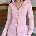 Women's Slim-Fit Scuba Hoodie With Gold Zipper - Fleece-Lined, Warm & Stylish For Fall & Winter - Yoga, Running, Gym_desvips.com