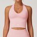 Cross-Border Vest Breathable Yoga European And American Seamless Halter Sports Bra Women Shockproof Fitness Top_desvips.com