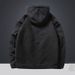 Men's Fleece-Lined Hooded Cotton Jacket - Winter Warm Workwear Coat With Sherpa Lining, Zipper Closure, Casual Outerwear For Urban Style_desvips.com