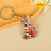 Cross-border Easter 2D Flat Acrylic Multi-diamond Bunny Decorative Pendant For Car Rearview Mirror And Backpack_desvips.com