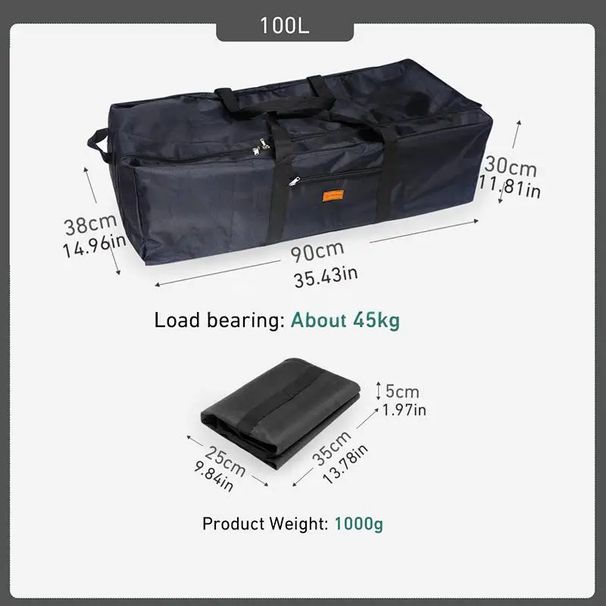 Tent Storage Large Capacity 100/150L 1680D Oxford Fabric Waterproof Organizer For Outdoor Folding Camping Equipment Bag_desvips.com