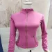 Sports Yoga Women's Fiess Jacket Sports Quick Drying Top Solid Color Gold Zipper Sportswear_desvips.com