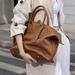 Travel Duffle Genuine Leather Single Shoulder Tote Large Weekend Messenger Bag_desvips.com