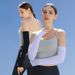 Men And Women UV Protection Fingerless Outdoor Cycling Ice Silk Arm Sleeves Gloves_desvips.com