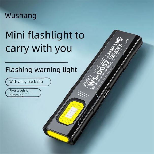Ultra-thin Multifunctional Flashlight Magnetic Work LED Lighting Waterproof Mini Small Super Bright Strong Repair Light_desvips.com