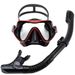 New big frame diving mirror breathing tube set men's and women's waterproof and anti-fog silicone mirror floating diving mask_desvips.com