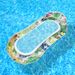 Glitter Flamingo Pool Float Thickened Eco-PVC Inflatable Lounger With Mesh Seat Pillow Single Person Water Hammock For Pool Beach_desvips.com