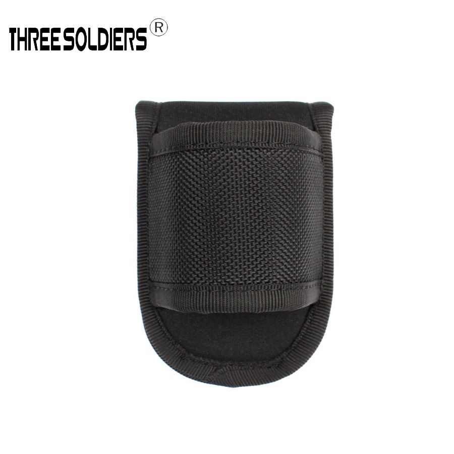 Tactical D-Ring Nylon Flashlight Holder - Multi-Purpose MOLLE-Compatible Pouch For Outdoor & Survival Gear (Black)_desvips.com