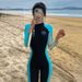 Jellyfish One-Piece Swimsuit For Women Professional Diving Full Body Sun Protection Quick-Dry Sleeve Long Pants Cute_desvips.com