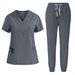 Women's short-sleeved doctor's gown, surgical gown, women's beauty work clothes, men's operating room scrub gown, elastic quick-drying gown_desvips.com