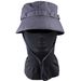 Tactical Boonie Hat With Face Cover - Camo Outdoor Sun Hat For Hiking, Fishing & Running - UPF Sun Protection, Adjustable Headband, Unisex Bucket Hat_desvips.com