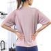 2024 Loose Mesh Short Sleeve Women's Running Cover-Up Fitness Top Internet Celebrity Sports T-Shirt Yoga Breathable_desvips.com