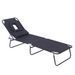 Outdoor Tri Fold Massage Reclining Bed Balcony Leisure Outdoor Courtyard Reclining Chair Villa Swimming Pool Reclining Bed Folding Beach Bed_desvips.com