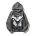American Style Men's Sweatshirt With Dog Head Graffiti Print Loose Niche Pullover Hoodie_desvips.com
