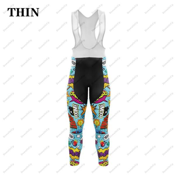 Men's Cycling Jersey Long Sleeve Set MTB Bike Clothing Maillot Ciclismo Hombre Bicycle Wear 9DGEL Bib Pants Bike Suit Equipment_desvips.com