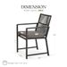 Set Of 2 Black Outdoor Patio Dining Chairs With A 400 Lbs Weight Capacity_desvips.com