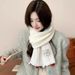 Year Christmas Red Scarf For Women Autumn Winter Knitted Wool Warm Fashion Versatile 2025 New Student Neck Warmer Solid_desvips.com