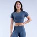 DFYNEIgnite Women's Running Yoga Sports Bra Quick Drying Breathable Vest Style Fitness Short Sleeve Gym Top_desvips.com