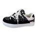 Campus New Black And White Couple Bread Fragrance Flip Skate Shoes Fur Canvas Style Niche Design Patchwork Unisex_desvips.com
