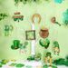 St. Patrick's Day Decorative Clover Ornament, Gnome Hanging Decoration, Festive Wooden Hollow Decoration_desvips.com