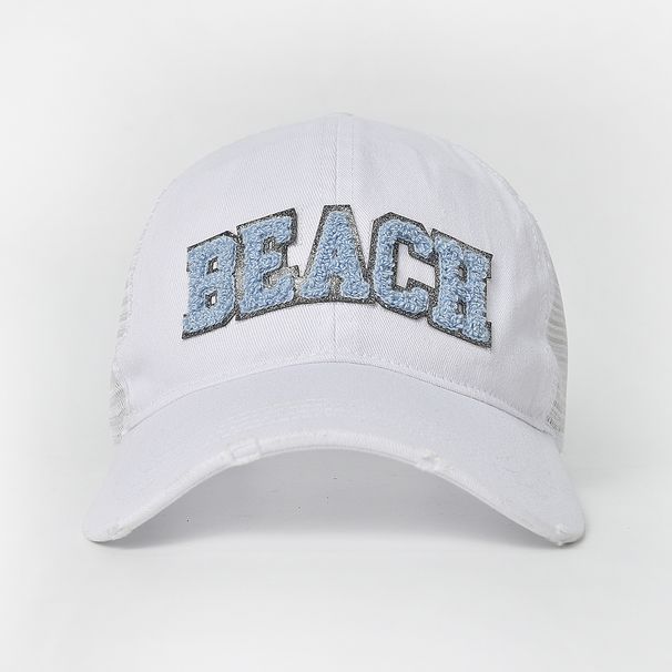 Baseball Cap For Women, Sunshade, Sun Protection, Breathable Towel Embroidered Duckbill Cap, Outdoor Casual Hollow Mesh_desvips.com