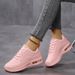 Women Fashion Air-cushion Sneakers PU Leather Running Anti-slip Outdoor Sports Shoes Elastic Gym Trainers_desvips.com