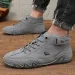 High Top Sports Men's Breathable Leather Casual Women's Fashionable Design Durable Rubber Shoes White_desvips.com