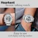 Hearket Atomic Talkig For Blid Elderly Me's Clock Watch With Alarm Radio Cotrolled Wristwatch_desvips.com