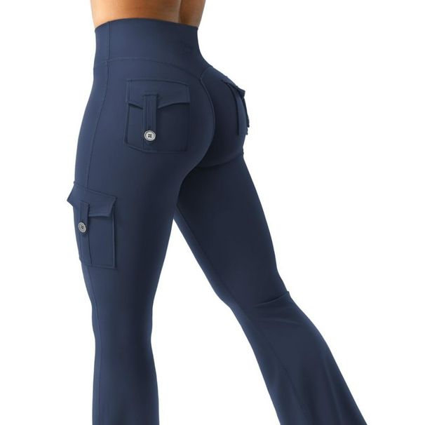 Newest Women Wide Leg High Stretch Leggings Naked Feeling Compression Fitness Workwear With Pockets Yoga Pant_desvips.com