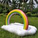 Swimming Rings Super Large Thickened Rainbow Island Water Floating Bed Rainbow Cloud Inflatable Floating Drainage Floating Lounge Chair Swimming Ring_desvips.com