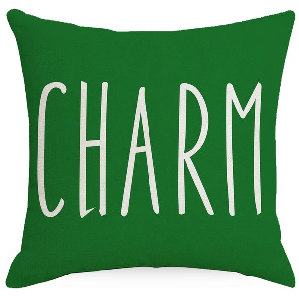 Cross-border Hot-selling St. Patrick's Day Gnome Four-leaf Clover Pillowcase, Home Decor Linen Cushion Cover_desvips.com