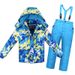 PeakGo PeakGo Children's Suit Set Boys Girls Windproof Waterproof Thickened Warm Outdoor Cotton Jacket And Pants Ski Shirt_desvips.com