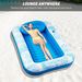 Inflatable Double Floating Row Adult Luminous Swimming Ring Led Solar Luminous Tanning Pool Blue Maple Leaf Hole Floating Bed_desvips.com