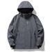6266 Single Layer Hooded Solid Color Waterproof Women's Thin Windproof Jacket Men's Three-Proof Hiking Coat_desvips.com